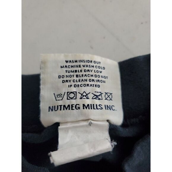 Vtg Lee Sport Nutmeg FSU Mock Sweatshirt Mens L Black Boxy 90s Y2K USA Made - Picture 7 of 9